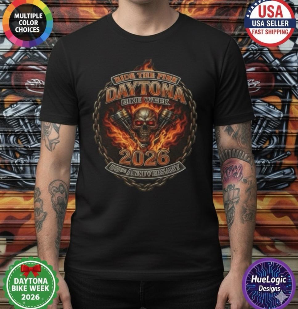 Daytona Beach Bike Week 2026 T-Shirt Motorcycle Rally No Harley 85th Shirt Unisex T-Shirt XXXL