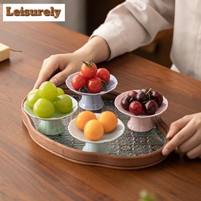 Mini Piatto da Tè Dim Sum Cinese Piatti da Frutta Lusso Piatto per Dolci Caramelle Piatti per Cibo Ospitalità Supporto Accessori Cha Artigianato