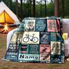 Customize Your Name Outdoor Blanket Cycling Adventure Comfortable Soft Lightweight Allseason Multipurpose Blanket For Travel Camping Picnics Sofa