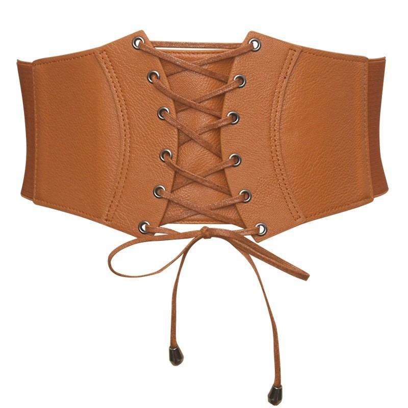 Ladies Wide Waistband Retro Korean Style Elastic Waist Belt Fashion Dress Decoration Waist Cincher Corset Accessories