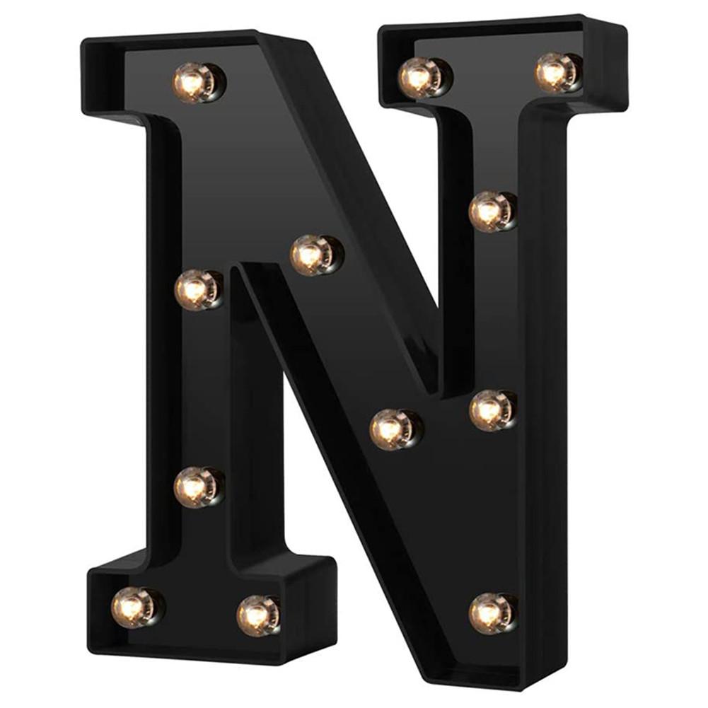 Newly Design Led Letters Lights 26 Alphabet Black Decorative Marquee Lamps for Wedding Party Birthday Home Bar Decoration
