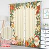 2pcs 2D flat printing Christmas Classic Hot Curtains Christmas Santa Claus Gifts Digital Printed Polyester Drapes Holiday