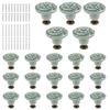 20Pcs Ceramic Knob Set Door Knobs Cabinet Handles Cupboard Drawer Kitchen Bathroom Multipurpose Cupboard Door Pull Handle