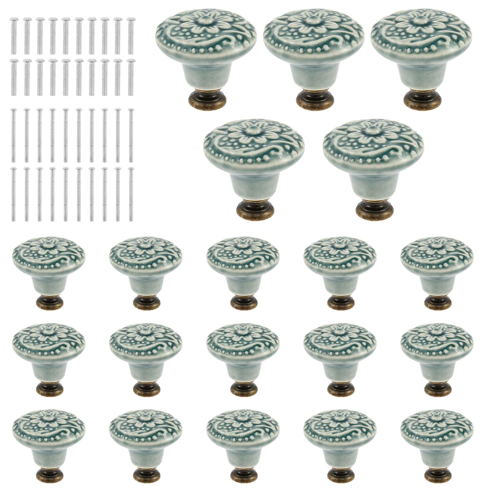 20Pcs Ceramic Knob Set Door Knobs