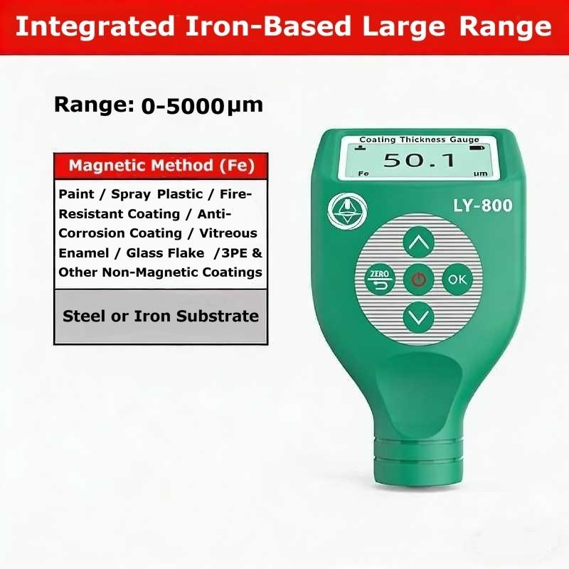 LY-800F5 Lingyang Large-Range Coating Thickness Gauge for Anti-Corrosion and Fire-Resistant Coating Measurement 0-5000μm