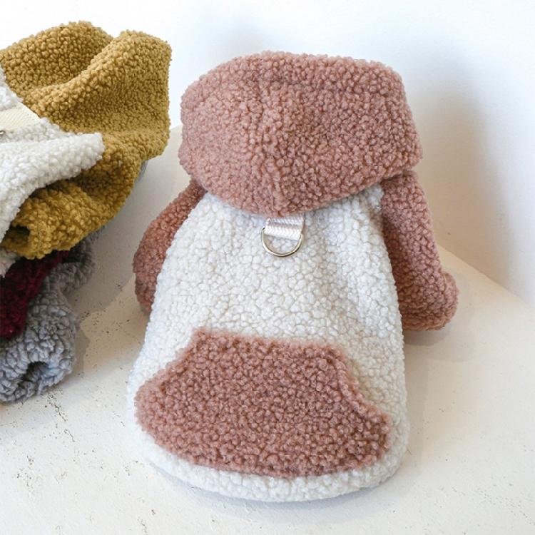 Outdoor Dog Warm Fleece Brushed Sweatshirts Jackets Vest for Small Medium Dogs