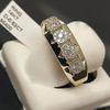 Retro Simple Zircon Men's Fashion Hand Jewelry Geometric Design Engagement Wedding Ring