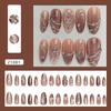 30pcs French False Nails Cat Eye Gradient Butterfly Line Press On Nails Manicure Nail Tips  Women