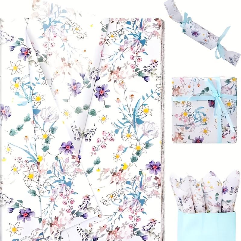 10 Arkuszy/zestaw Papier Tkankowy Kwiatowy Wzór Roślin i Kwiatów Do Pakowania Prezentów, Rękodzieła, Dekoracje Urodzinowe, Ślubne, Materiały do Bukietów, Wszechstronny Papier Dekoracyjny