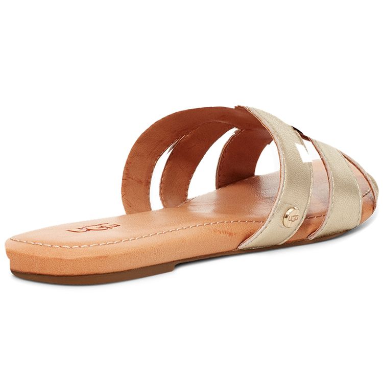 UGG Comfortable Lightweight Fashion Sandals Women Footwear Brown Gold 1119753-GLDM