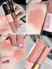 Mom's Natural Makeup Looks Like a Fresh-Faced Girl! Muke Shishi Double-Ended Lip Gloss W1 Nude Pink W4 Non-Stick Cup Korean Style Gray Pink W6