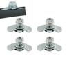 4PCS L-Track Stud Fitting, Threaded Double Lug Nut for Tie Down Straps, Cargo Control Hardware for Van Trailer Truck