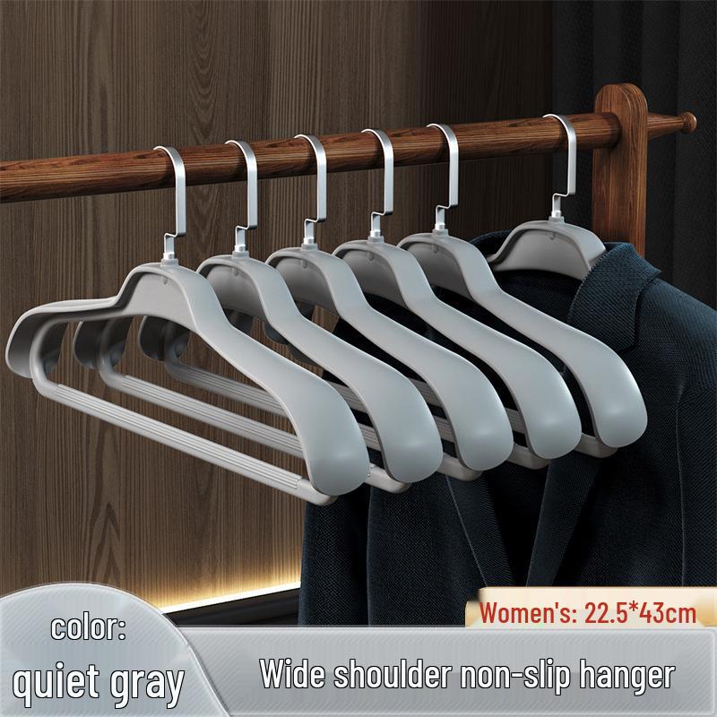 Non-Slip Wide Shoulder Plastic Clothes Hanger - Traceless, No Deformation, Ideal for Coat Drying