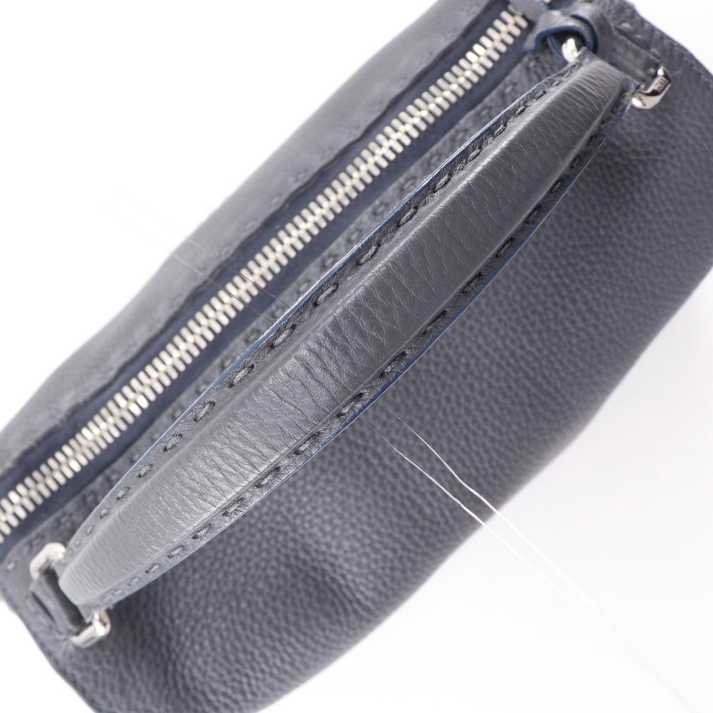 FENDI Celeria Ray Handbag 8BL137 2WAYShoulder gray Calfskin Women Used