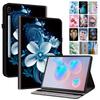 Colourful Pattern Tablet Case For Samsung Galaxy Tab S6 10.5 Inch T860 T865 Leaher Stand Wallet Flip Book Cover SM-T860 SM-T865