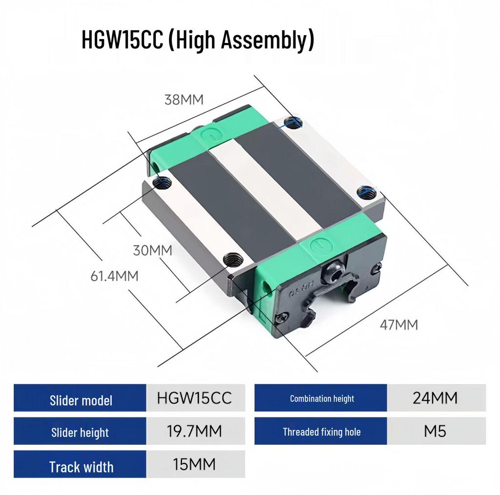Shangyin HGH HGW Linear Guide Rail Slider HG 15/20/25/30/35 CA