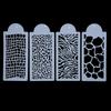 4PCS Zebra  Leopard Pattern Cake Stencils Openwork Cutouts Baking Cake Stencils  Home Baking