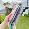 Fashion Laser Gradient Magnetic Lanyard Shockproof Case for iPhone 16 Pro Max 15 14 13 11 12 Pro Max 16Plus 16E Magsafe Cover