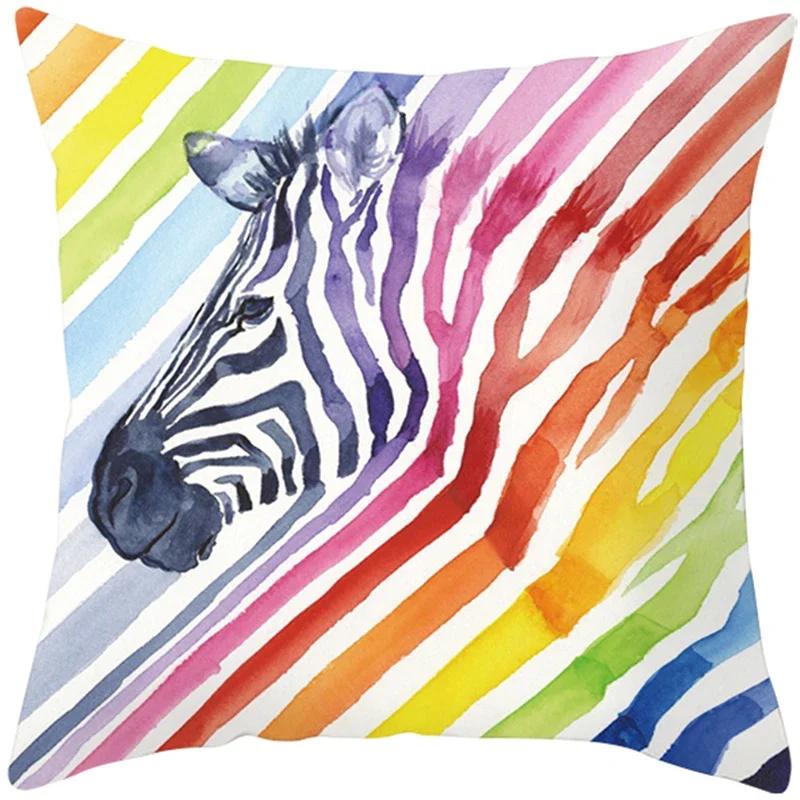 Ins Net Celebrity Cartoon Unicorn Pillow Sofa Pillow Cushion Cover Hot Household Items One Drop Delive