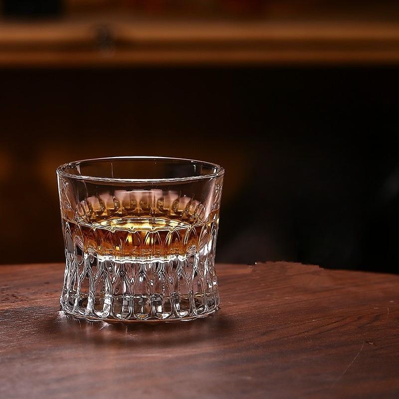 2pcs Sets Whiskey Glass Elegant Thick Bottomed Wine Glass Creative Cocktail Glass Water Cup Party Cold Drink Cup Bar Accessories