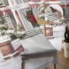 Vánoční sněhová scéna Vločka Dům Okno Tylové závěsy Do obývacího pokoje Kuchyně Vánoční domácí dekorace Průsvitné voálové závěsy