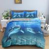 Dolphin Duvet Cover Set 2/3Pcs Marine Life Pillow Case Bedding Sets King Twin Full Queen Size Polyester Quilt Cover For Teens