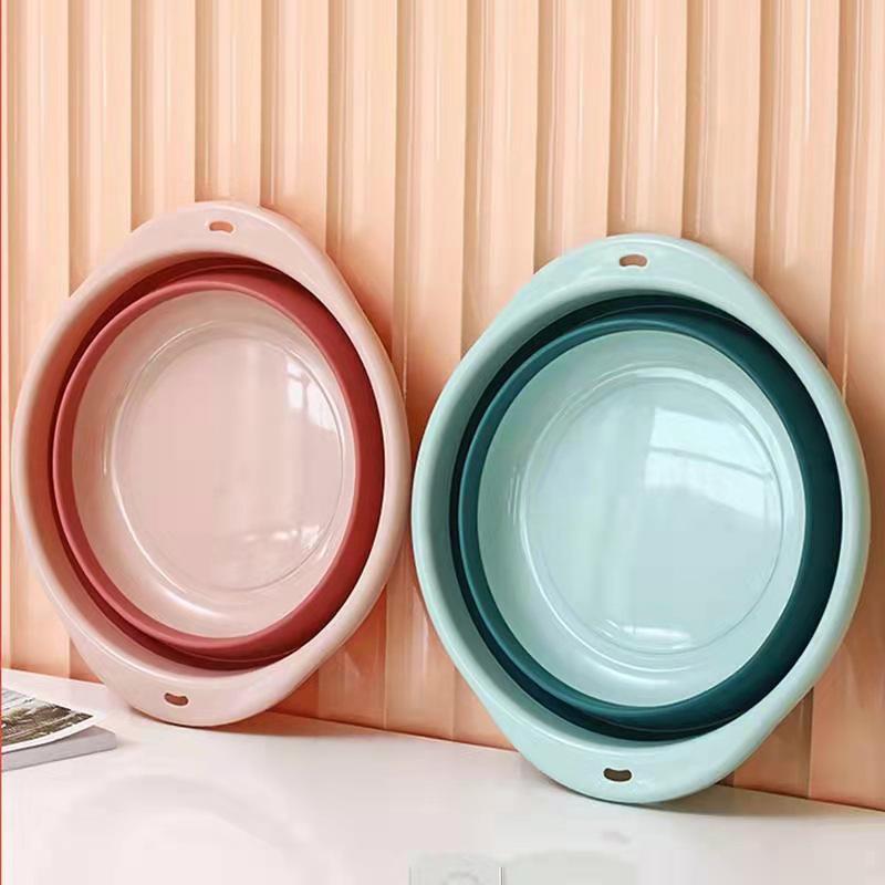 

Утолщенный круглый портативный складной таз для мытья лица ребенка и взрослого Medium розовый