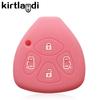 Car Accessories Key Case Cap for Toyota Rav4 Auris Corolla IQ Porte Yaris/Vitz Verso Hilux Icon Camry 40 2/3/4 Buttons Key Cover