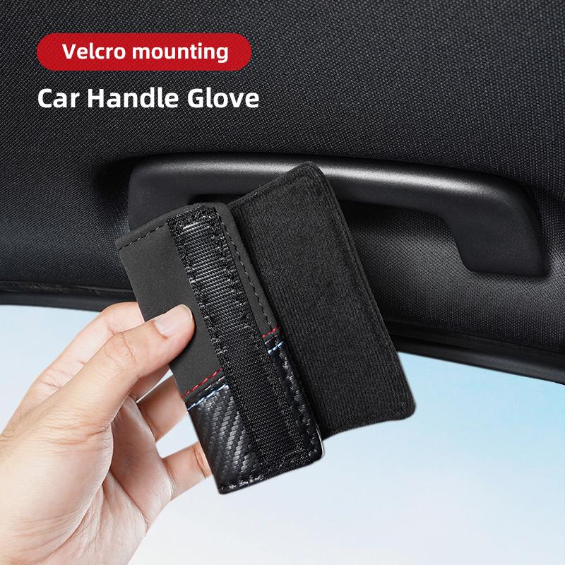 yngc9 For Alfa Romeo 4C 159 166 Spider Giulia Car Door Handle Gloves Handle Protection Cover Leather Handlebar Grip Cover Accessories