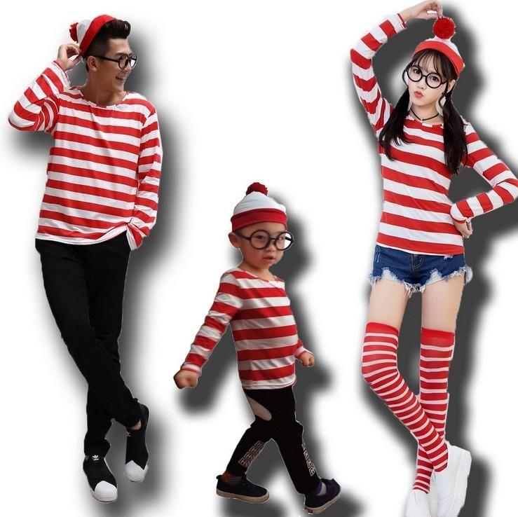 Wo ist Walter? Cosplay-Outfit für Erwachsene und Kinder aus atmungsaktivem Material für Partys