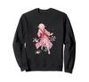 Cute Pink Haired Anime Girl In Sakura Sakura Sweatshirt Yukata