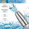Durable Rotating Nozzle Stainless Steel 3625 PSI Pressure Washer Tips 1/4 Quick Connect Spray Head for Pressure Washer