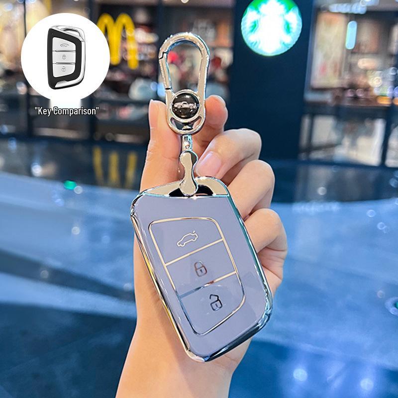 JAC Car Key Cover for Jiayue A5, X4, X7, iC5, iEVS4/7S/T8, and Ruifeng S4/S7/M6