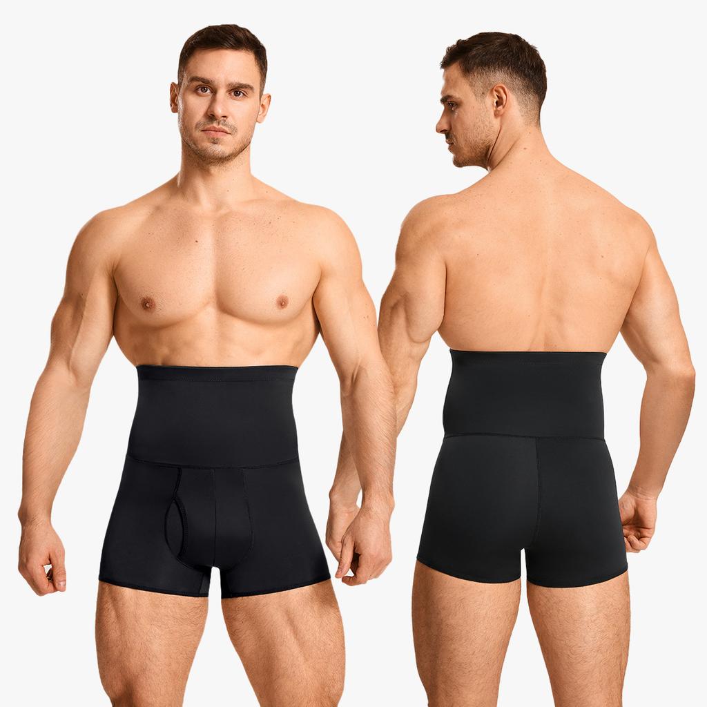 Herren Hohe Taille Bauchkontrolle Oberschenkel Schlankmachende Offener Schritt Formgebende Hose