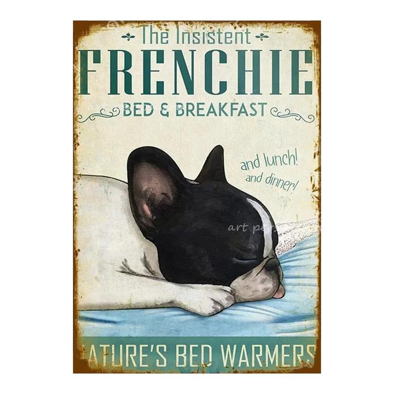 

Металлические жестяные знаки, винтажное мыло для ванной с французским бульдогом, ванная комната, гостиная, украшение для собак, домашний настенный декор, постер 20x30cm