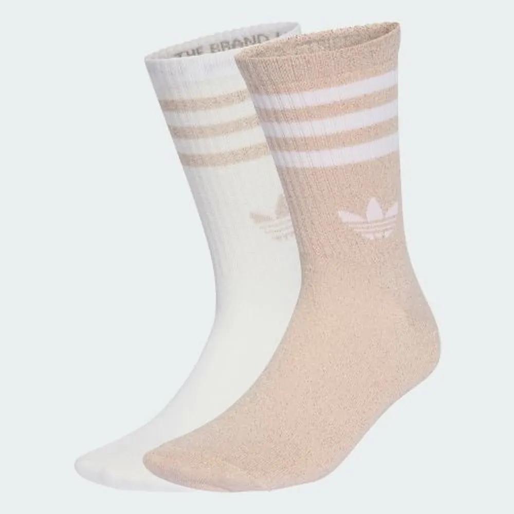 adidas 3-Stripe Glitter Crew Socks 2 Pairs KD0966 5875979