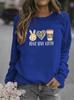 Printed Pattern Women's Round Neck Sweatshirt