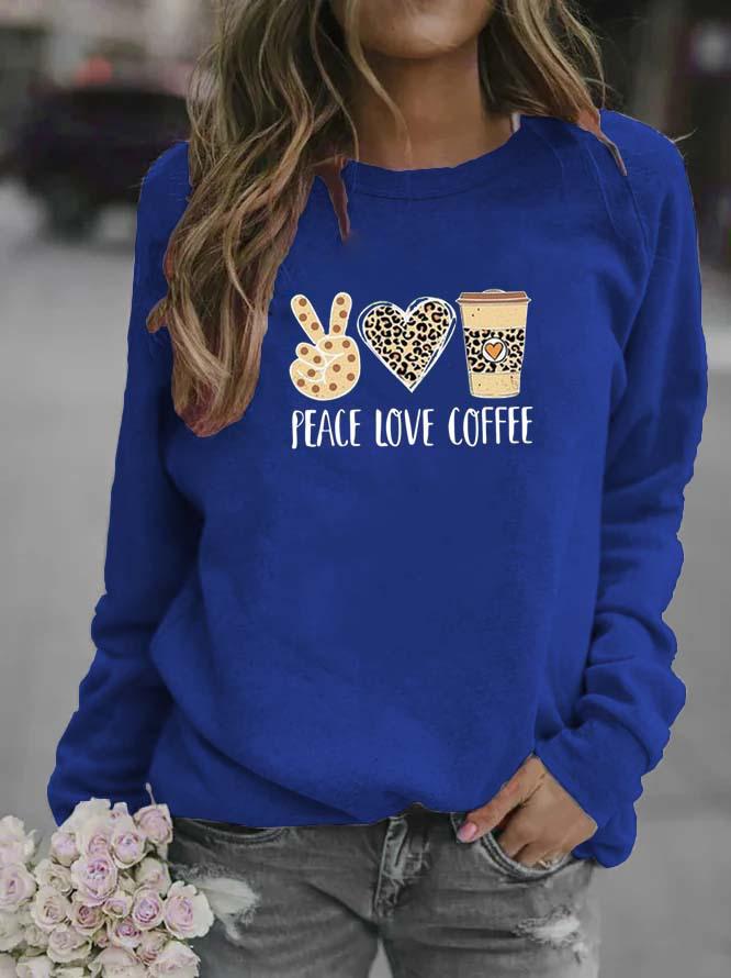 Printed Pattern Women's Round Neck Sweatshirt