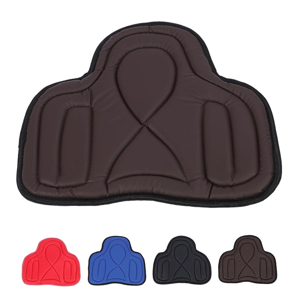 Saddle Pad PU Leather Close Fit Shock Absorbing Thickened Breathable Western Saddle Pad for Equestri