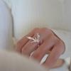 S925 Sterling Silver Orchid Ring for Women - Elegant Open Design, Versatile for Any Style