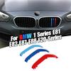 3PCS ABS Tri-colour Car Racing Grills Trim Strips For 1 Series E81 E82 E87 E88 F20 F40 M-Power Styling Exterior Accessories
