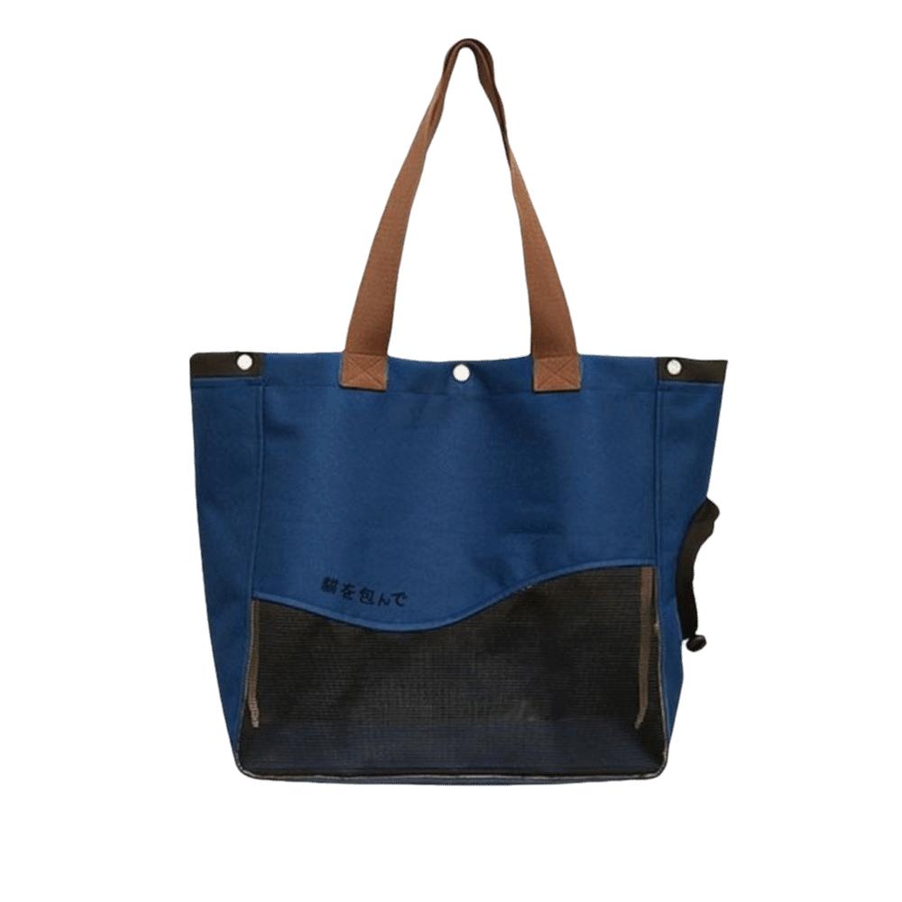 Breathable Pet Outing Bag Single-Shoulder with Hole Cat Carrier Bag Large Capacity Anti-Escape Pet Tote Bag Vet Visit