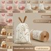 Household Trash Bag With Drawstring And Rabbit Cat Print Design For Kitchen Waste Disposal