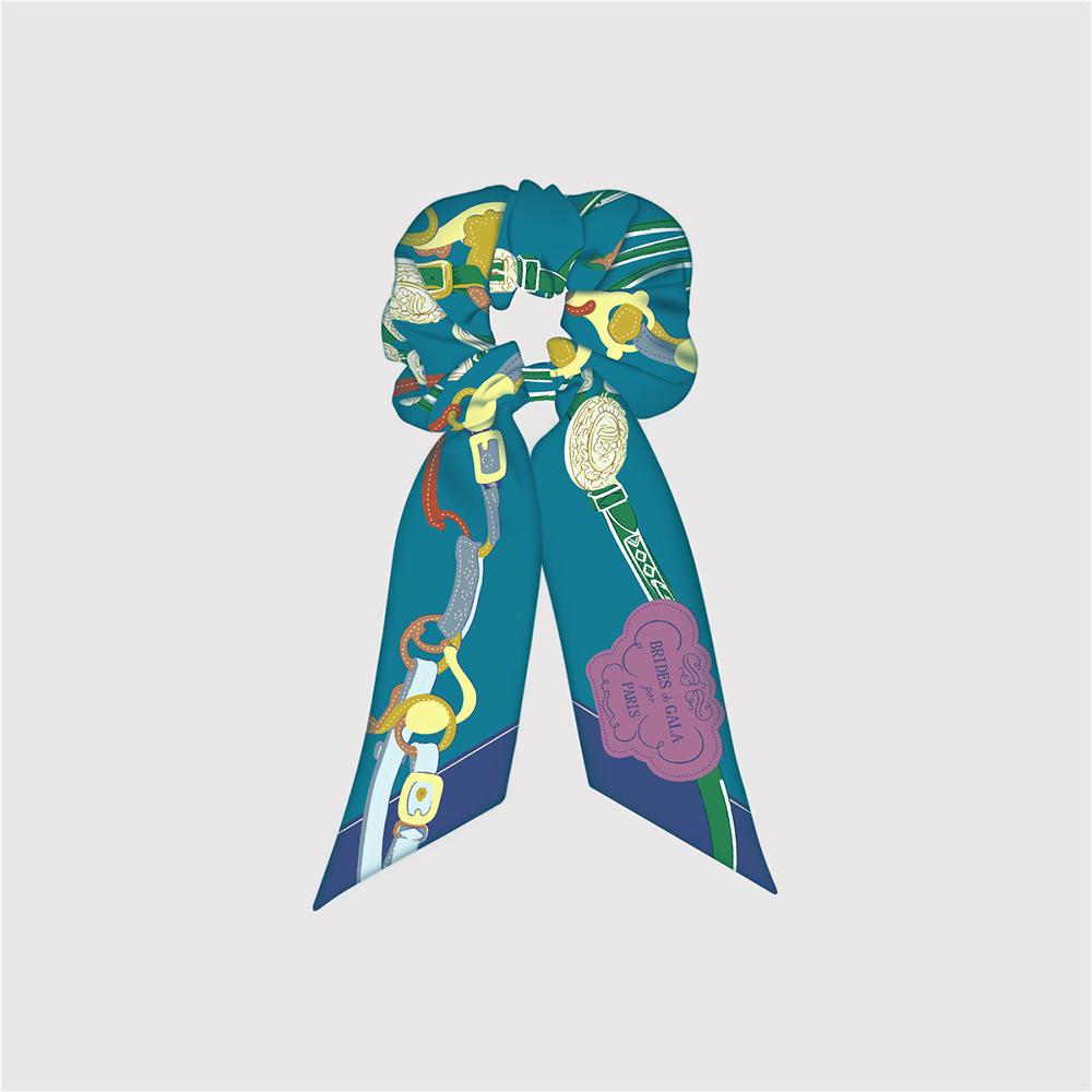 Elegant Silk Large Scrunchies Rubber Bands Women Hair Scarf Elastic Hair Bands Ties Ponytail Holder Hair Accessories for Girls