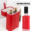 PU Leather Vintage Wine Bottle  Box Double  Wine Bottle Carrying Holder Storage Case For Gift Fashion Pack High-Grade Gift Box