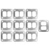 10pcs Turbo Gasket Stainless Steel Turbine Divided Inlet Parts Fit for Garrett T4 Flange