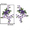 1Pair Polyester Fiber Embroidery Flower Patch DIY Handmade Clothing Accessories Embroidery Floral Applique Sew On Patch Hat