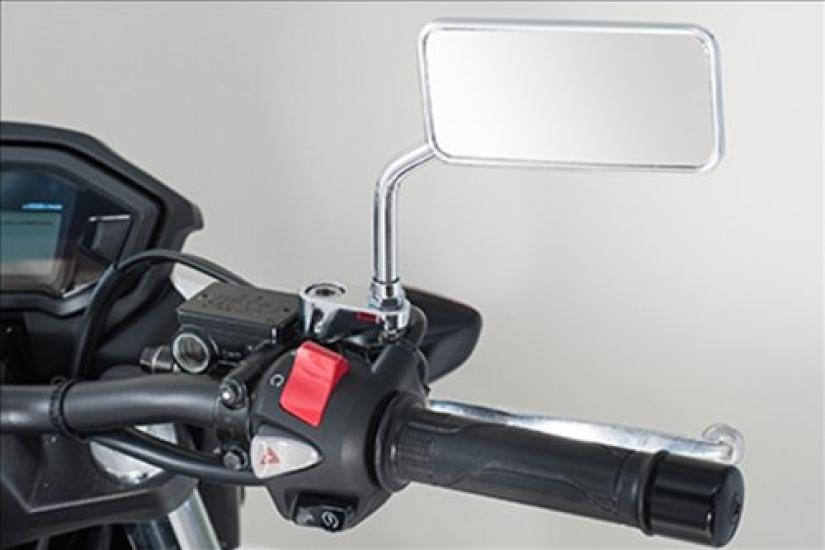 TANAX Napoleon Offset Halter 30mm Motorradspiegel, Schwarz, SA-23