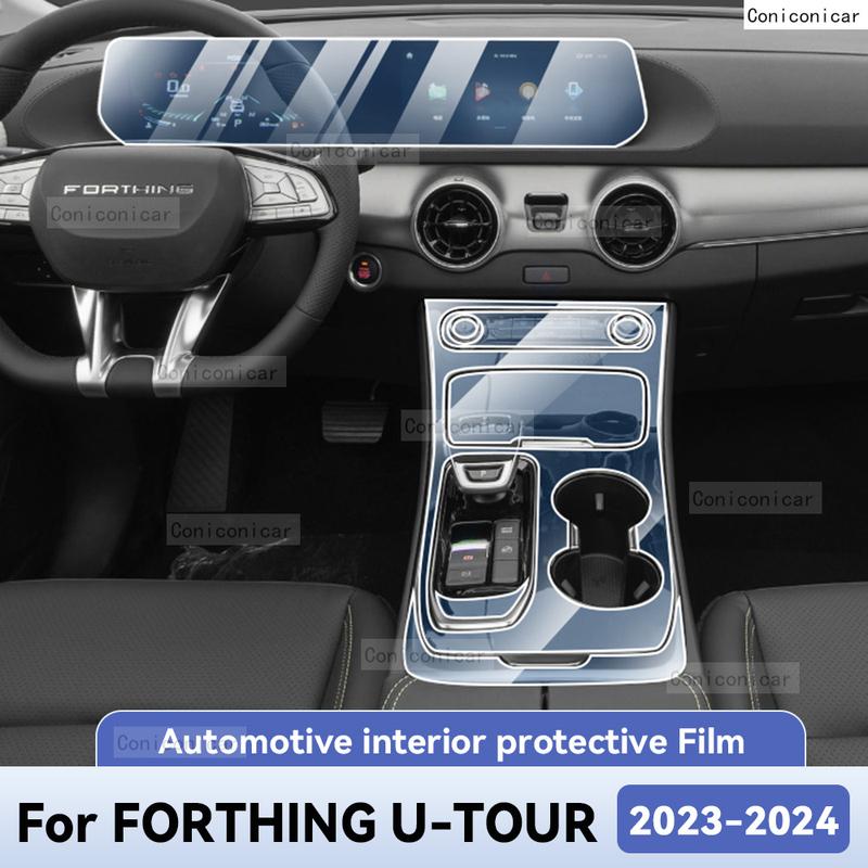 Für FORTHING U-TOUR 2024 Auto-Innenraumschutz Kratzschutz Abdeckfolie Instrumenten-Zentralsteuerung Navigationsbildschirm