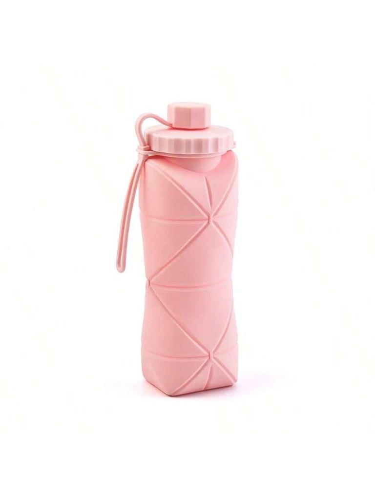 1 ks 600ml velký skládací silikonový hrnek - přenosná cestovní láhev na vodu pro venkovní použití, potravinářská, v svěžích barvách, skládací design